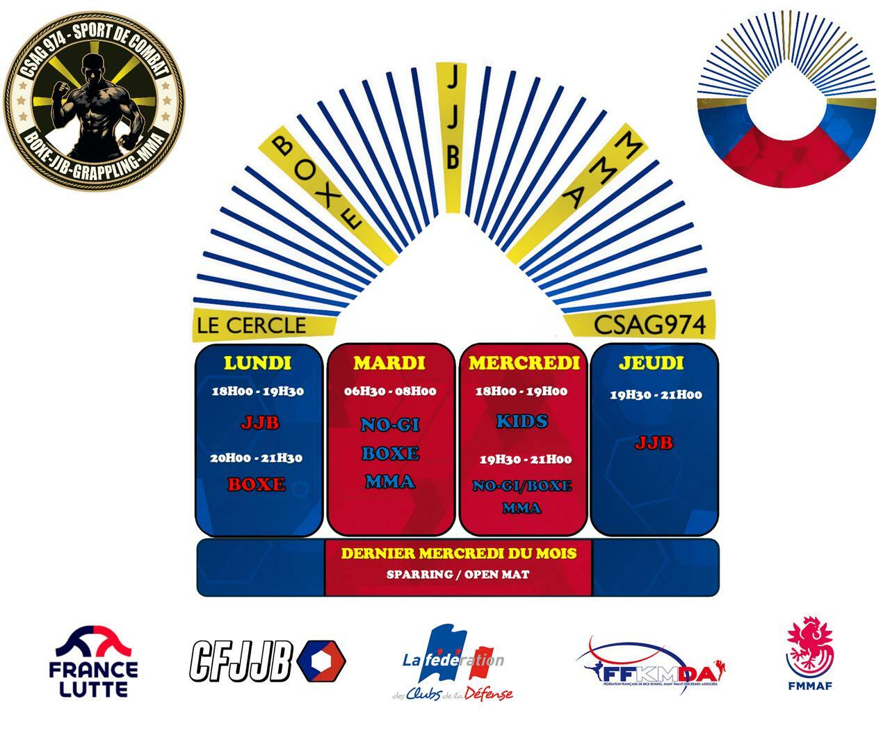 Nouveau planning sport de combat Saint-Denis saison 2026